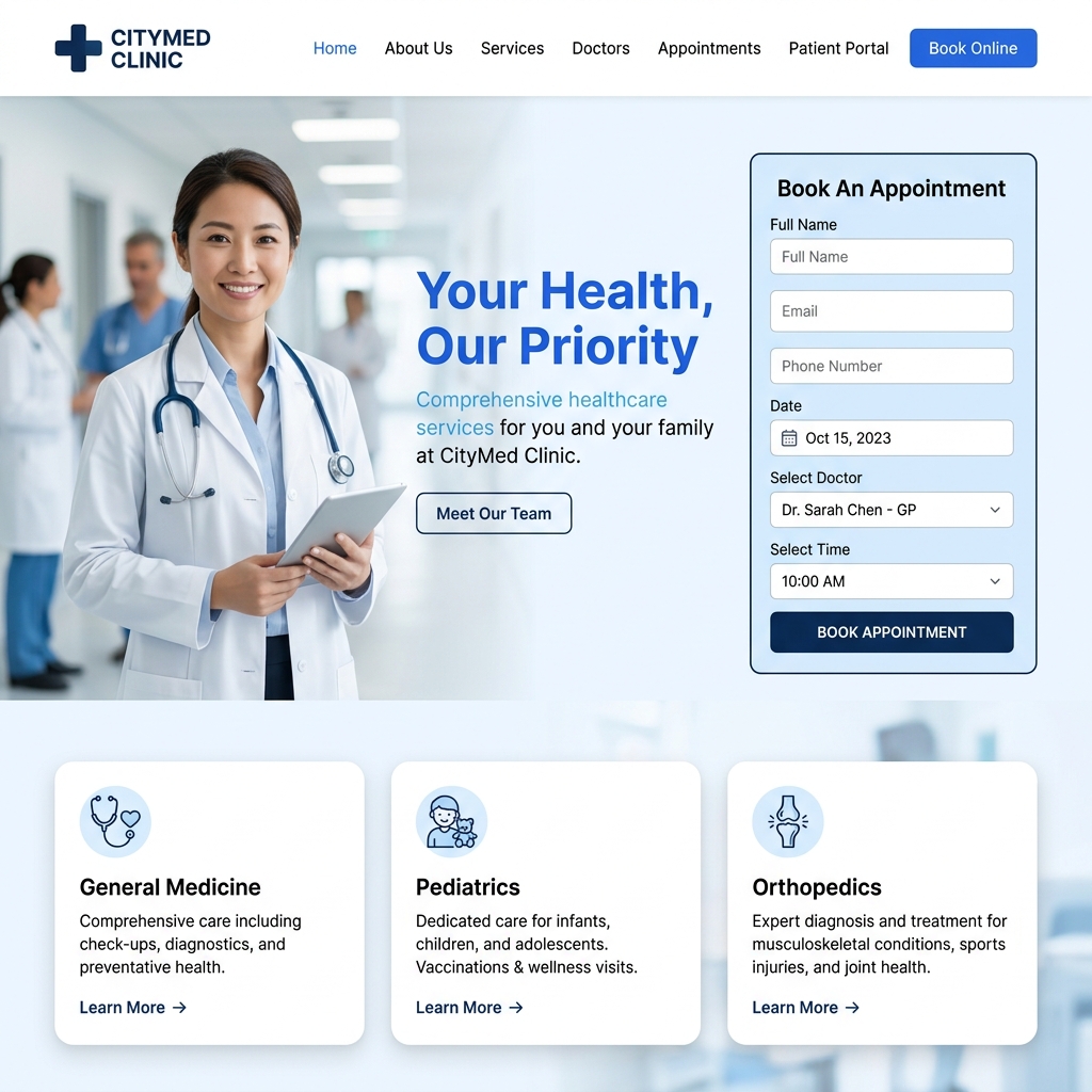 CityMed Clinic Website